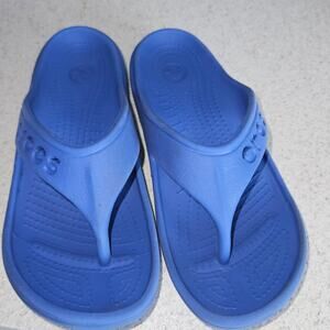 Girls Crocs Sandals Blue Size C 12 13 Slip On Slides Shoes